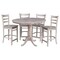 International Concepts 36 in. Round Counter Height Extension Dining Table w/12 in. Leaf and 4 Emily Counter Height Stools K09-36RXT-S6172-4 - alternate 2